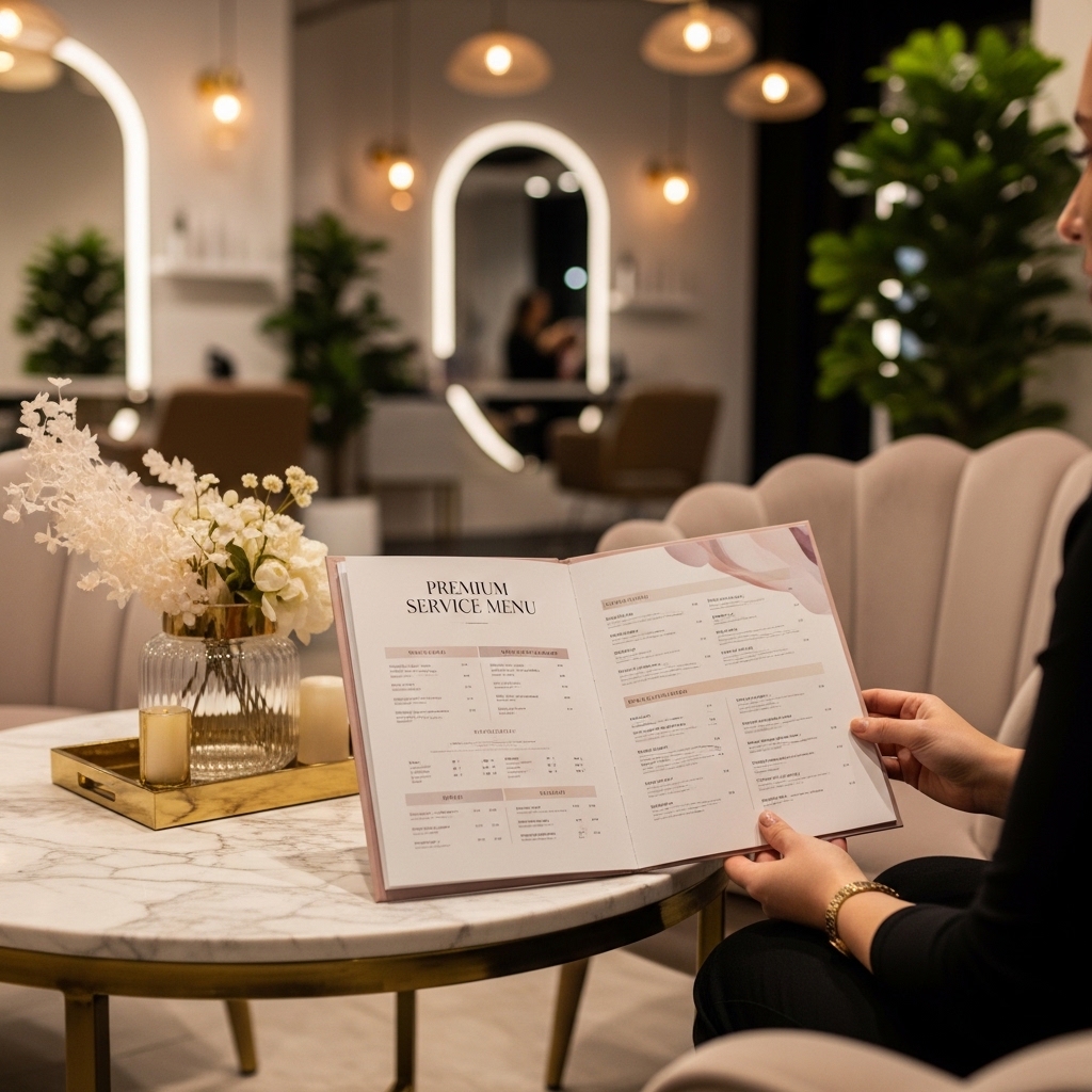 Premium Salon Service Menu Blueprint